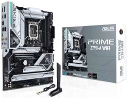 Материнская плата ATX ASUS PRIME Z790-A WIFI (LGA1700, Z790, 4*DDR5 (7200), 4*SATA 6G RAID, 4*M.2, 4*PCIE, 2.5Glan, WiFi, BT, HDMI, DP, 2*USB Type-C,